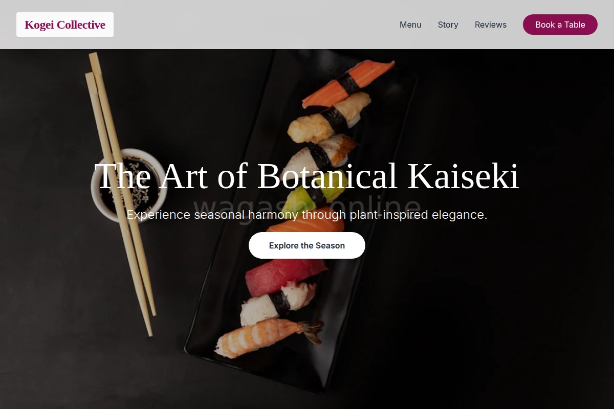 Botanical Japanese Food