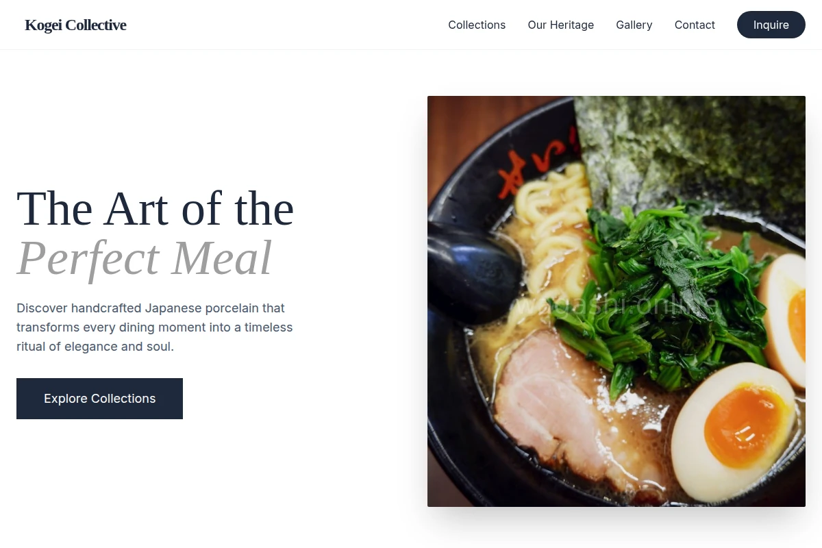Porcelain Japanese Food