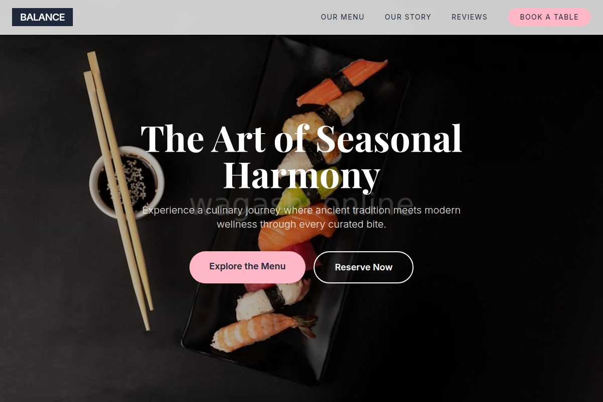 Balance Japanese Food